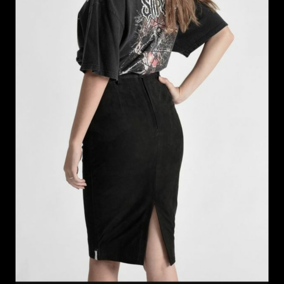 One Teaspoon Freelove Suede Pencil‎ Skirt Small - Picture 2 of 4